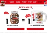 Un mug Nutella offert pour l&rsquo;achat d&rsquo;un pot de nutella