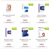 Licences Microsoft Office et Windows 11 pas chères à 0.9€  seulement !