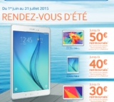 Offre de remboursement sur les tablettes Samsung galaxy Tab jusqu&rsquo;au 31 juillet 2015