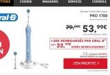 Bonne affaire Brosse à dent ORAL B 1700 qui revient à 34€