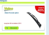 Oscaro :  livraison à 1 euro et promo sur produits valeo (essuies glaces ,lampes .. ) jusqu&rsquo;au 4 novembre 2013