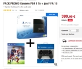 Bon prix console PS4 : la console PS4 1to avec deux manettes et FIFA16 pour moins de 400 euros