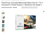 Bon plan console XBOX ONE 1to + 5 jeux à 299€ (+20€ de credit adherent fnac)