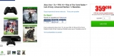 Bon plan console xbox one: 359 euros pour la console avec 2 manettes + 3 jeux
