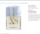 Bonne affaire eau de toilette PACO RABANNE XS 50ml pour Hommes à 22 euros (+5 euros de fdp)