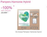 Kit d&rsquo;essai couche Pampers Harmonie Hybrid 100% remboursé