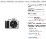 Appareil Photo hybride Panasonic lumix G5K obj 14-42 à 273 euros