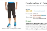 Bon prix pantacourt Puma Hommes à 12 euros ( M , L , XL)