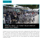 Fête du vélo à Paris les 6 et 7 juin 2015. velib gratuit