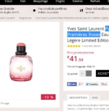Bon plan parfum : Yves Saint Laurent Paris premieres roses 120ml à 41 euros