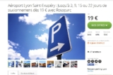 Bon plan parking Aéroport Lyon Saint Exupery : 29 euros les 9 jours