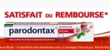 Offre dentrifrice Parodontax 100% remboursé
