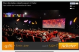 5 euros 50 la place de cinéma Pathé Gaumont pour y aller du 4 au 24 septembre 2013