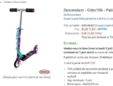 Super affaire : 7.9€ la patinette « descendant »  2 roues