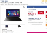 Pc portable bureautique toshiba de 14 pouces en vente flash à moins de 200 euros
