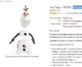 Vraiment pas chere : 8 euros la peluche chantante reine des neiges de 25 cm