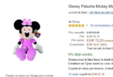 Bon prix peluche disney minnie 60 cm à 15 euros