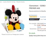 Jouet pas cher:  peluche électronique Mickey à 7.99€