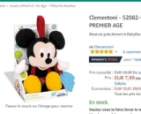 Jouet pas cher:  peluche électronique Mickey à 7.99€