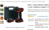 Bonne affaire  : Perceuse black et decker 18v + 2 batteries à 70€ (