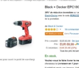 Bon plan bricolage: perceuse sans fil 18V black & decker + 2 batteries pour 56€