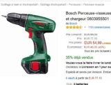 Coffret perceuse bosch avec deux batteries à moins de 55 euros