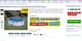 Grande Piscine hors sol (6m x 5.75 ) qui revient à 530 euros