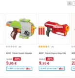 Bonne affaire pistolets nerfs magnus et zombie qui reviennent à 7.5 euros l&rsquo;un