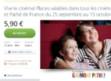 Billets cinema gaumont pathe à 5.9 euros