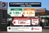 Total Energie : plafonnement des prix à 1.99€  pour l&rsquo;essence , 2.25 pour le diesel ( 1.99 certains week end )