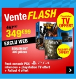 Super affaire console ps4 + pvtv + 3 jeux à telecharger