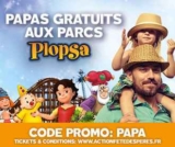 Parcs PLOPSA LAND : 1 billet acheté = 1 offert ( offre fête des pères )