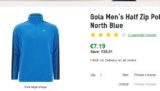 Polaire gola pour hommes à 7.19 euros port inclus
