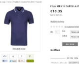 Polo Fila bleu à 8.81 euros port inclu