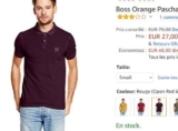 Polo hommes Hugo Boss Orange Pascha à 27€