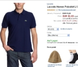 Polo Lacoste à 54 euros port inclu au lieu de 89 sur le site officiel