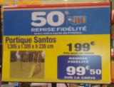 Bon plan portique bois 4 agres qui revient à moins de 100 euros