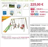 Portique Bois avec Toboggan à 225 euros port inclu ..jusqu&rsquo;au 24/06