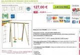 127 euros port inclu un portique en bois trigano pour 5 enfants