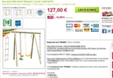 127 euros port inclu un portique en bois trigano pour 5 enfants
