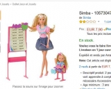Offre jouet : Poupée steffi maitresse d’école avec 2 poupées et un tableau pour moins de 8€