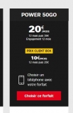 Forfait mobile SFR POWER 50go à 10€ par mois pendant 1 an ( abonnés box sfr)