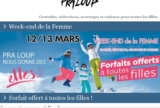 Bon plan ski : forfait gratuit les 12 – 13 mars pour les femmes à Praloup