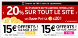 Super affaire : 20 pourcent en bons d&rsquo;achats sur priceminister jusqu&rsquo;à minuit le 5 avril .. et 15 euros de remise pour 100 d&rsquo;achats