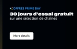 Amazon Prime : 11 chaines gratuites dans PRIME VIDEO pendant 1 mois