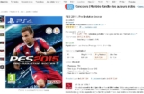 Jeux videos : Pro Evolution Soccer 2015 xbox one , ps4 pas cher à moins de 18 euros