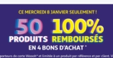50 produits 100% remboursés chez AUCHAN le 8 janvier