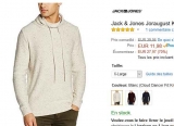 Mode : 12€ le Pull – Sweat à Capuche Jack and Jones