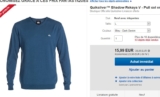 Pas cher Pull Col V Quiksilver à 15.99 euros port inclus .. toujours dispo