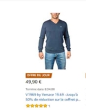 Bon plan  Mode : Pulls hommes Versace V1969 à moins de 50€ !